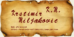 Krstimir Miljaković vizit kartica